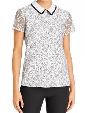 Karl Lagerfeld Lace Overlay Blouse